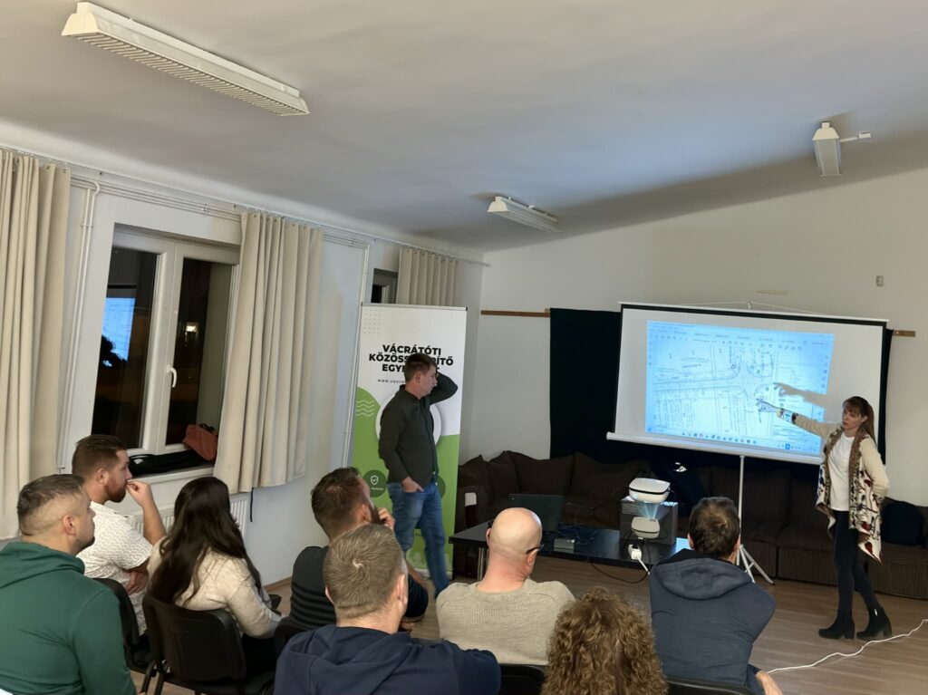 Kinga és Balázs prezentálják a terveket